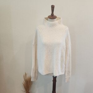 Anthropologie Cozy Cream Turtleneck Sweater